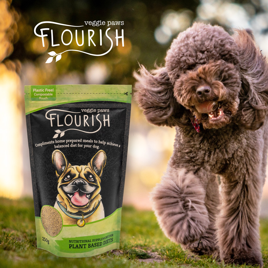 Vegan Dog Supplement Flourish by Veggie Paws